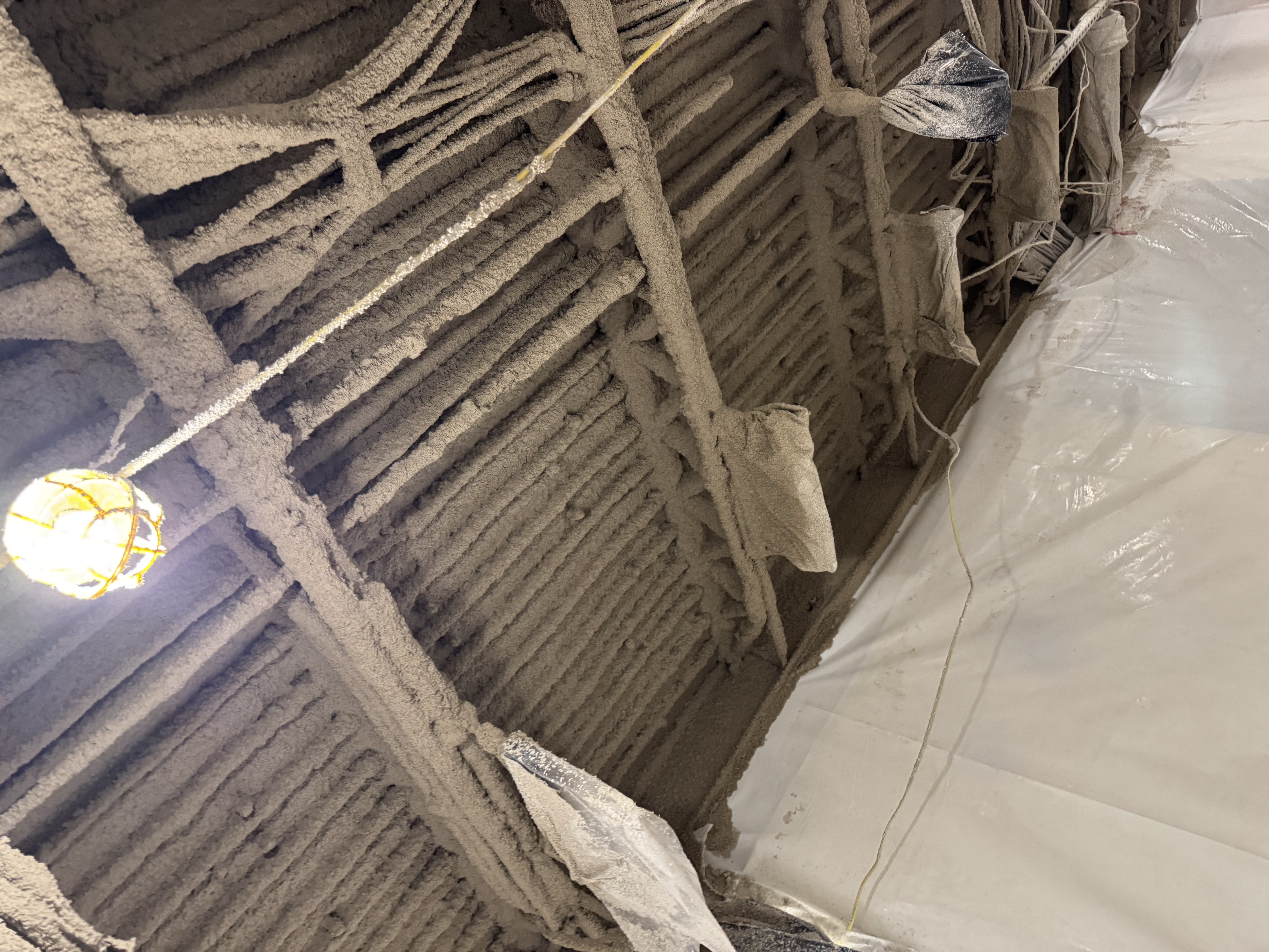 Spray-applied fireproofing inspection on structural steel members