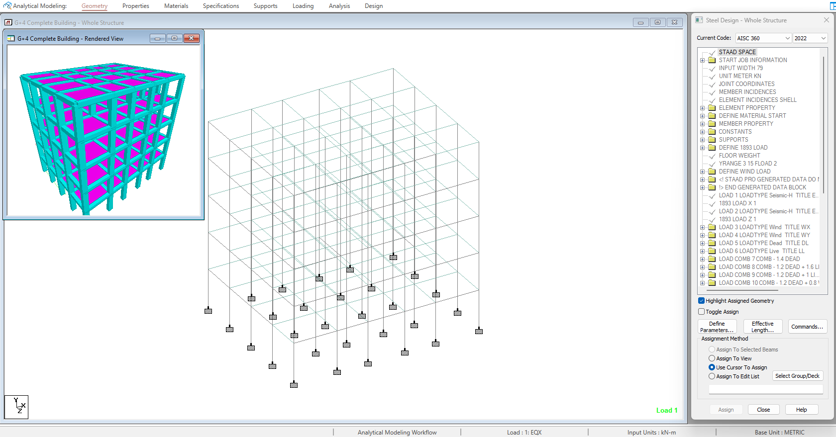 Independent STAAD.Pro structural modeling practice study